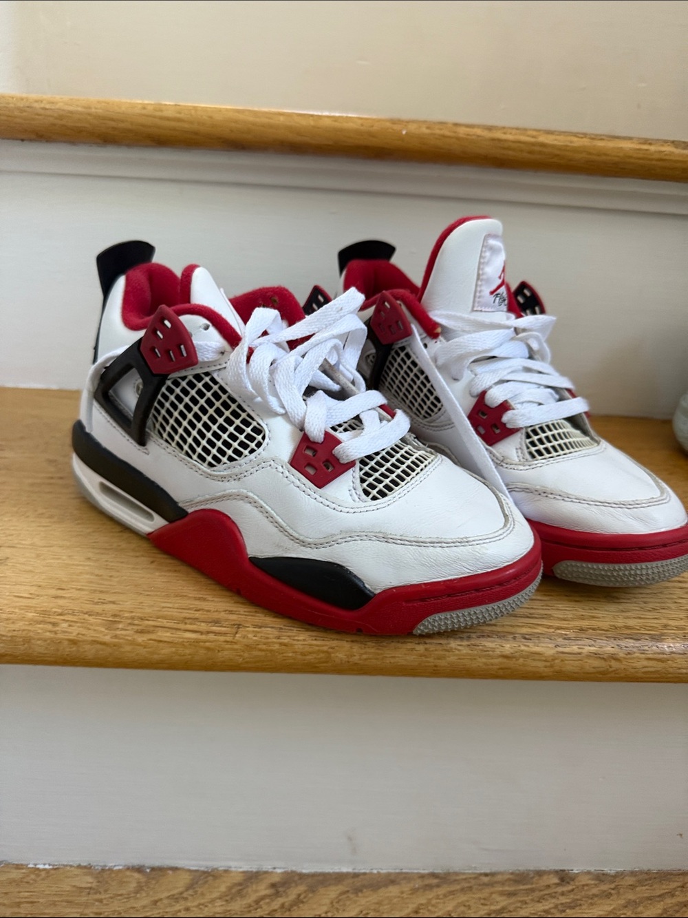 Jordan Kids White, Red & Black Basketball Sneakers
